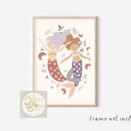 Set Of 3 Personalised Fairy, Mermaid & Wildflower Prints. Perfect For A Girls Room, Nursery Or Playroom - Prints Only - thumbnail 3