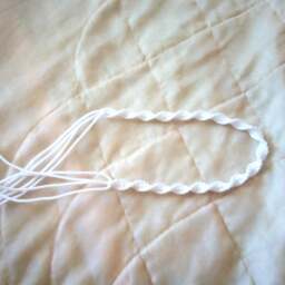 White Macrame Garter For Curtains 24 Inches - Pendant Curtains Gift Idea Beautiful Decor Hangers - thumbnail 3