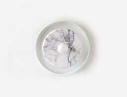 Lilac Marble Flush Mount Sconce, Modern White Wall Light