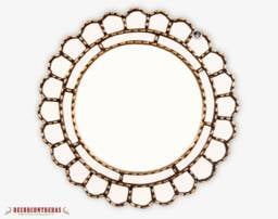 "Decorative Accent Gold Round Mirror For Wall 17.7In ""Cuscaja Gold" - thumbnail 1