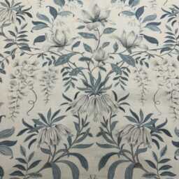 Handmade Cushion Cover in Laura Ashley Parterre Offwhite & Seaspray Blue, Floral Print, Various Sizes Available - thumbnail 3