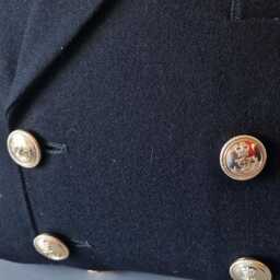 Upcycled Royal Navy Male No1 Service Dress Uniform Cushion - thumbnail 3