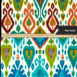Outdoor Seat Cushions Ikat, Lattice, Botanical, Geometric, Abstract, Floral, Paisley, Variety Ikat D??cor Cushions - thumbnail 3