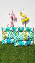 Outdoor Seat Cushions Ikat, Lattice, Botanical, Geometric, Abstract, Floral, Paisley, Variety Ikat D??cor Cushions - thumbnail 1