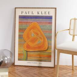 Paul Klee Exhibition Poster, Lonely Flower, Art Print, Pattern Art, Abstract Decor, Graphical Gift, A1/A2/A3/A4 - thumbnail 2