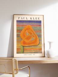 Paul Klee Exhibition Poster, Lonely Flower, Art Print, Pattern Art, Abstract Decor, Graphical Gift, A1/A2/A3/A4 - thumbnail 1