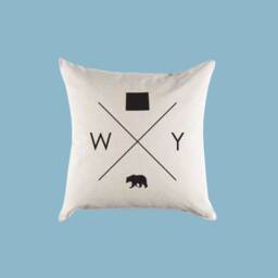 Wyoming Wyhome State Canvas Pillow Or Cover - thumbnail 2