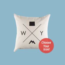 Wyoming Wyhome State Canvas Pillow Or Cover - thumbnail 1