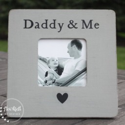 Personalized Daddy & Me Picture Frame, Rustic First Father's Day Gift - thumbnail 2