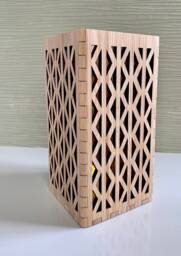 Personalised Wooden Vase Candle Holder Tea Light Laser Cut Wedding Anniversary Mothers Day Birthday New Home Housewarming Gift - thumbnail 1