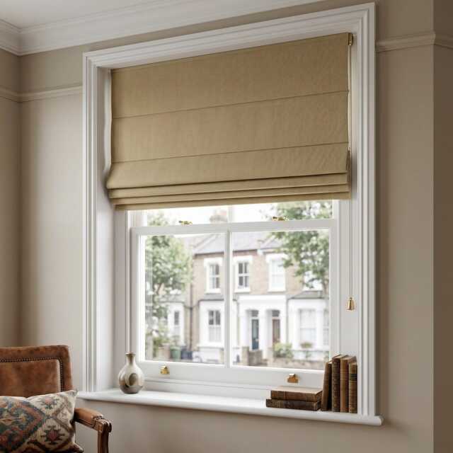 Bespoke Roman Blinds - Made To Measure With Plain Blackout Fabric Custom Shades - image 1