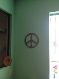 15 Inch - Wood Peace Sign Wall Art - thumbnail 4