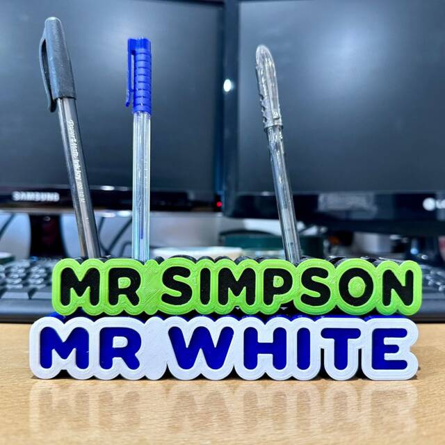 Personalised Pen Pencil Holder - 3D Printed Desk Organizer - image 1