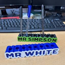 Personalised Pen Pencil Holder - 3D Printed Desk Organizer - thumbnail 3