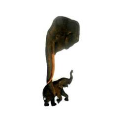 "Hand Carved Elephant, Wooden Elephant Statue, Wood Carving Driftwood Home Decor, Wall Hanging, Gift 28""x11"