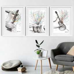 Rock & Roll Framed Art Print Trio - thumbnail 3