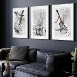 Rock & Roll Framed Art Print Trio - thumbnail 2