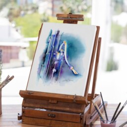 Bassoon in Blueberry Watercolor Art - thumbnail 2