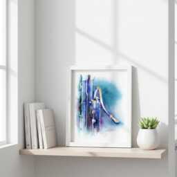 Bassoon in Blueberry Watercolor Art - thumbnail 3