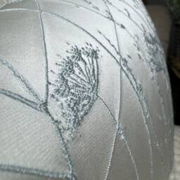 "Decorative Cushion Cover, Fern Leaf Pillow Cover , Beige Ivory , 12"" X 20" - thumbnail 2