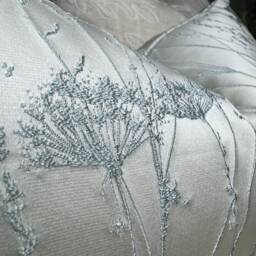 "Decorative Cushion Cover, Fern Leaf Pillow Cover , Beige Ivory , 12"" X 20" - thumbnail 3