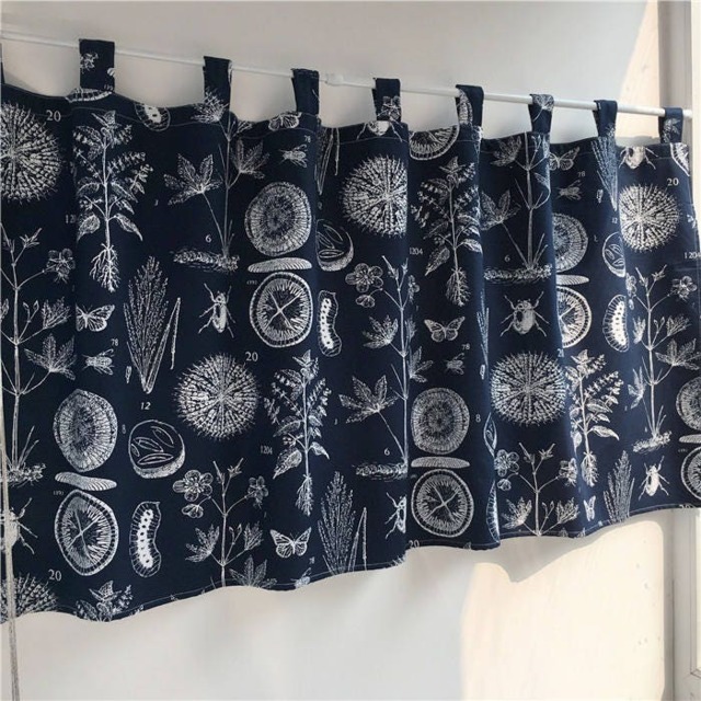 Cafe Curtain Window Valance/Child Playroom Treatment/Kitchen Bathroom Nursery DrapeScience Gift, Insect Butterfly, Free Gift - image 1