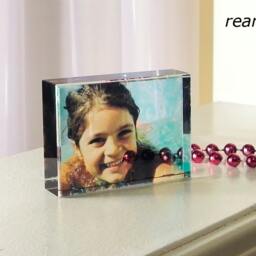 Personalized Photo Frame - See Through Glass Small Brick - thumbnail 2