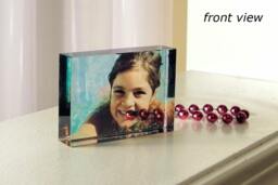Personalized Photo Frame - See Through Glass Small Brick - thumbnail 1