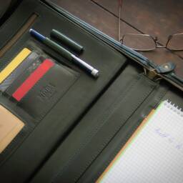 Leather Folio, Portfolio A4, Leather Compendium. Padfolio. Document Holder. Folder. Holder - thumbnail 3