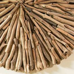 Driftwood Wall Art 24 Inch/60 cm, Round Decor, Shamrock, Decoration, New Home Minimalist Art, Gift Idea - thumbnail 2
