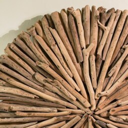 Driftwood Wall Art 24 Inch/60 cm, Round Decor, Shamrock, Decoration, New Home Minimalist Art, Gift Idea - thumbnail 3