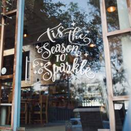 Tis The Season To Sparkle Christmas Window Sticker Xmas Shop Display Festive Home Decoration Decal - thumbnail 2