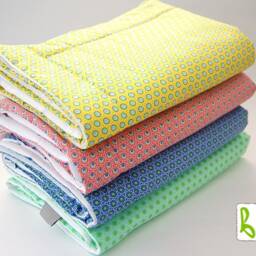 Baby Blanket, Children's Cuddly Blanket With Polka Dots in Mint/Blue/Pink/Yellow. Handmade By Bab-Berlin - thumbnail 2