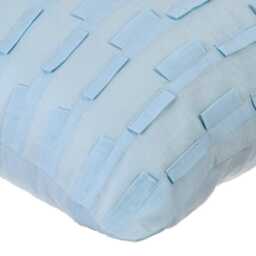 "Cotton Linen Light Blue Toss Cushion 16""x16" - thumbnail 2