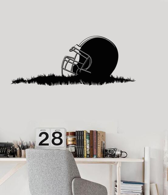 Wall Vinyl Decal American Football Helmet Grass Super Bowl Cup Guaranteed 2217Di - image 1