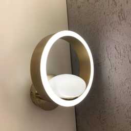 Gold Led Wall Sconce - Modern White Acrylic Light - thumbnail 3