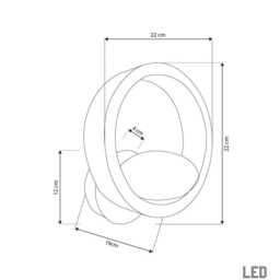 Gold Led Wall Sconce - Modern White Acrylic Light - thumbnail 4