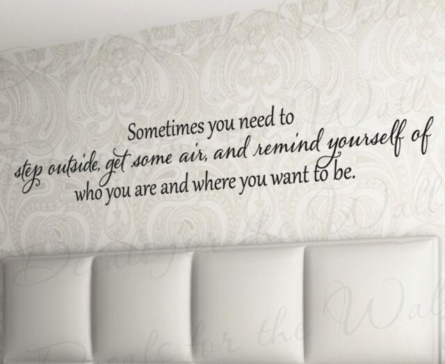 Sometimes You Need To Step Outside Remind Yourself Who Are Where Be Gossip Girl Woman Happiness Wall Decal Art Vinyl Quote Sticker A56 - image 1