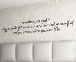 Sometimes You Need To Step Outside Remind Yourself Who Are Where Be Gossip Girl Woman Happiness Wall Decal Art Vinyl Quote Sticker A56 - thumbnail 1