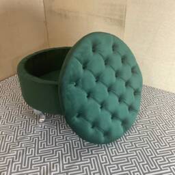 Handmade Chesterfield Storage Ottoman Footstool Pouffe Bench - thumbnail 4