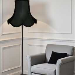 Traditional Black Lampshade Handmade For Table & Floor Standard Lamp Bases, Wall Light Fixtures, Ceiling Fittings - thumbnail 3