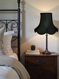 Traditional Black Lampshade Handmade For Table & Floor Standard Lamp Bases, Wall Light Fixtures, Ceiling Fittings - thumbnail 1