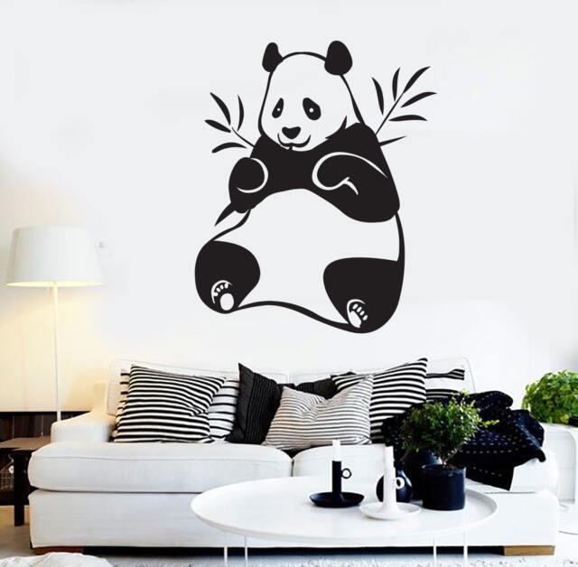 Wall Vinyl Decal Panda Bamboo Bear Funny Animal Decor Sticker 2252Di - image 1