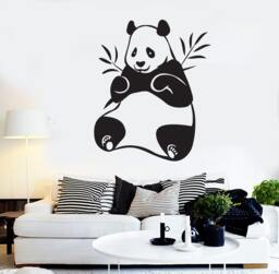 Wall Vinyl Decal Panda Bamboo Bear Funny Animal Decor Sticker 2252Di