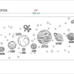 Sale Solar System Wall Decal Planets, Stars, Kids Playroom Decor - thumbnail 3