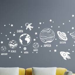 Sale Solar System Wall Decal Planets, Stars, Kids Playroom Decor - thumbnail 2