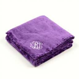 Personalized Fleece Blanket, Embroidered Cuddle Monogram Throw Custom Engagement Gift For Couple, Loved Ones - thumbnail 2