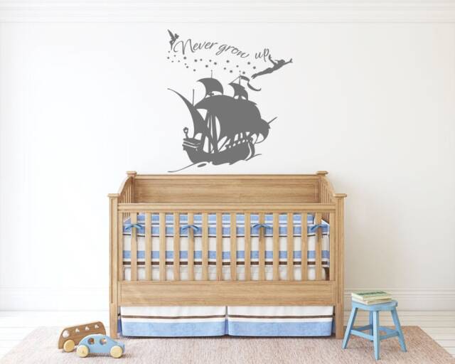 Tinkerbell Wall Decal Never Grow Up Nursery Decor 1492B - image 1