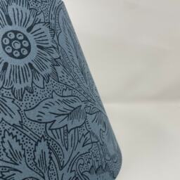 Navy Poppy Coolie Lampshade in A William Morris Design - thumbnail 2
