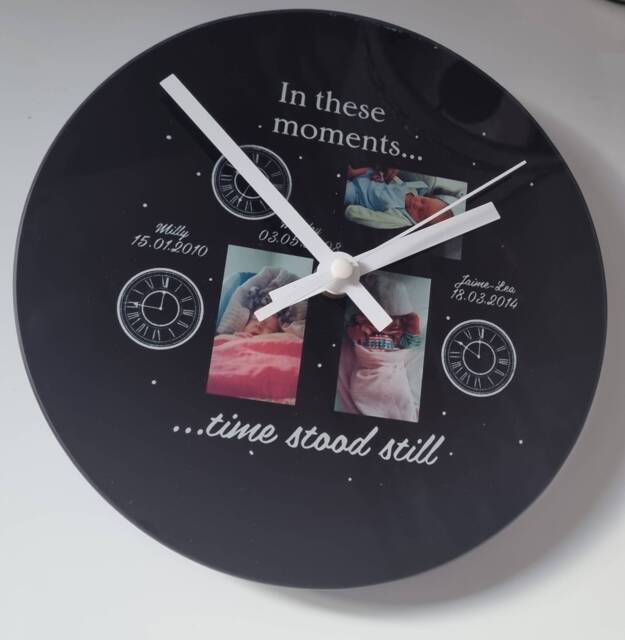 Personalised Photo Clock - in These Moments Time Stood Still Gift Ideas For Nans Grandads Thoughtful Christmas Birthday Fathers Gifts - image 1